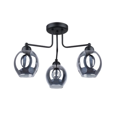 Lustre Acier Noir E27 3 Fillan EDEN
