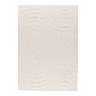 Tapis doux à effet tridimensionnel tons neutres TRIANON AFK LIVING
