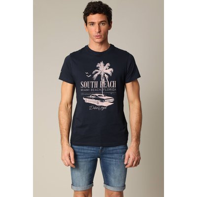 T-shirt en jersey de coton avec print et manches courtes COSTA DEELUXE