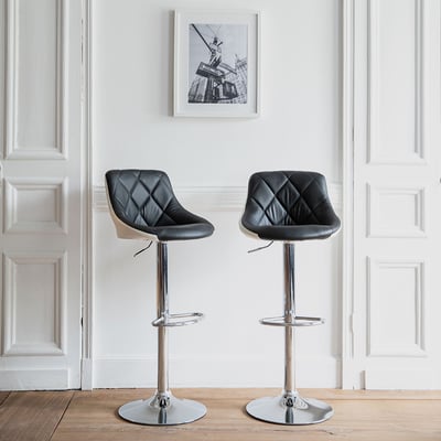 Lot de 2 tabourets de bar, JASPER HAPPY GARDEN