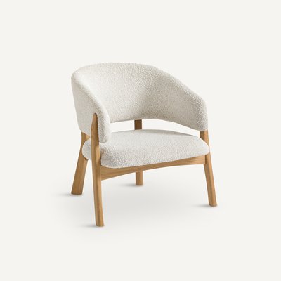 Fauteuil tissu bouclette, Chablis AM.PM