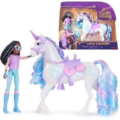 Unicorn Academy Licorne Glacier et Poupée mannequin Layla SPIN MASTER