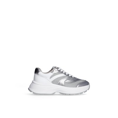 Sneakers en cuir et mesh brillant LIU JO