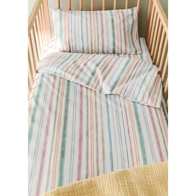 Housse de couette berceau coton rayures MANGO HOME