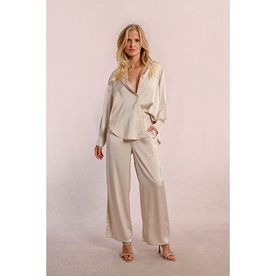 Pantalon satiné à strass MOLLY BRACKEN