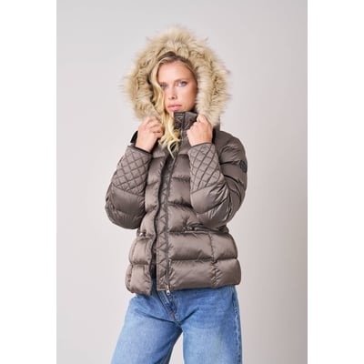 Doudoune femme avec capuche imitation fourrure GINNIE DEELUXE
