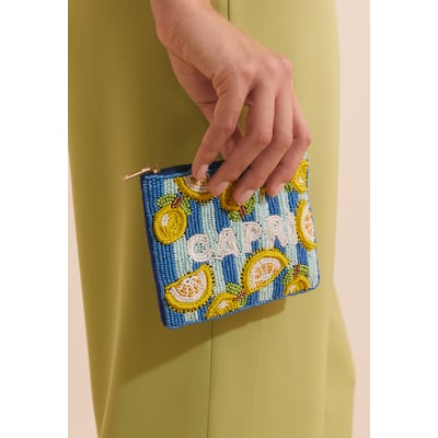Pochette perlée à motif citron IRENE ETAM
