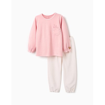 Pyjama en Velours avec Fleurs et Volants ZIPPY