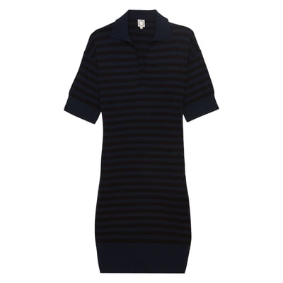 Robe Océane en coton à rayures marines INES DE LA FRESSANGE PARIS