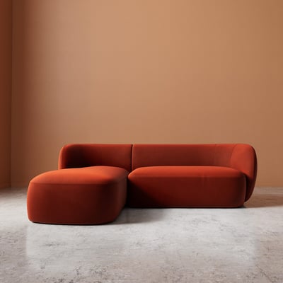 Alban Crushed Velvet Corner Chaise Sofa SWOON