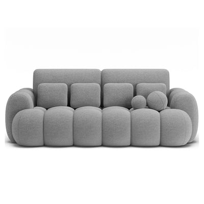 Canapé convertible tissu bouclette 3pl, DORIAN LISA DESIGN