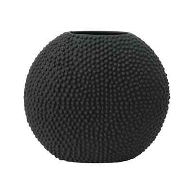 Vase céramique déco texturé noir 27 cm - SILA CAMIF