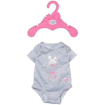 Baby Born Vêtements pour poupée 43 cm Body gris ZAPF CREATION
