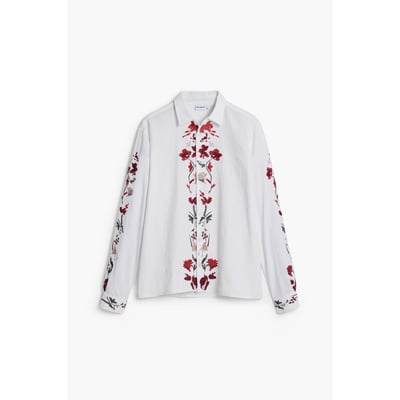Chemise à manches longues brodée de fleurs DESIGUAL