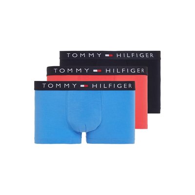 Lote de 3 bóxers lisos TOMMY HILFIGER