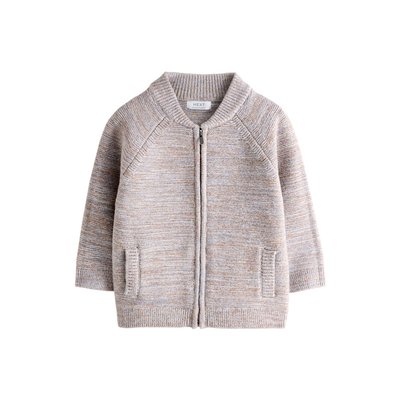 Cardigan blouson aviateur zippé torsadé NEXT