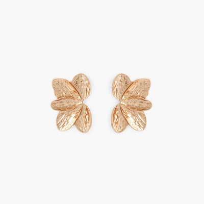 Boucles d'oreilles demi feuilles dorées BALABOOSTE