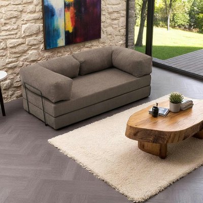 Canapé-lit taupe confort, 190 cm ALTEA PIER IMPORT