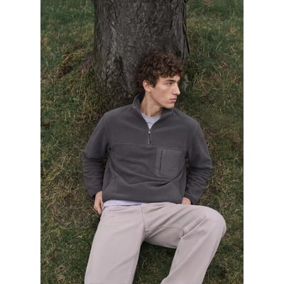 Sweat-shirt polaire col zippé MANGO TEEN