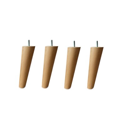 4 pieds bois fuseau miel (lot de 4) SOMEO