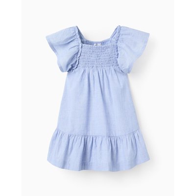 Robe en Coton Fil à Fil avec Volants Brothers & Sisters ZIPPY
