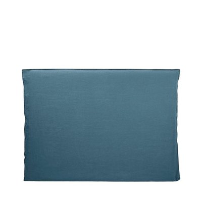 Housse de tête de lit Nino  en Lin lavé à finition point de feston Jaune 150x134 cm MADURA