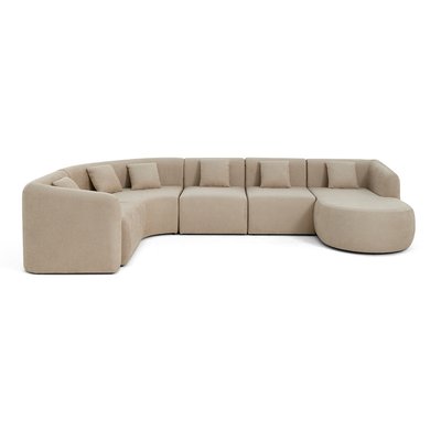 Canapé d'Angle droit en Tissu 6 places - IKARE LISA DESIGN