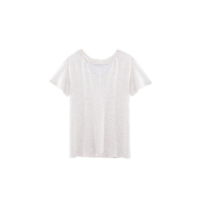 Woven T-Shirt, V-Neck, Short Sleeves IKKS
