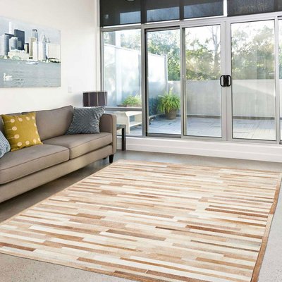 Tapis peau de vache kilim fait main UN AMOUR DE TAPIS