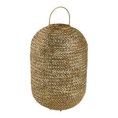 Lanterne APOLLO en métal tissé doré - Grand modèle - ø 38 x 59 cm BLANC D’IVOIRE