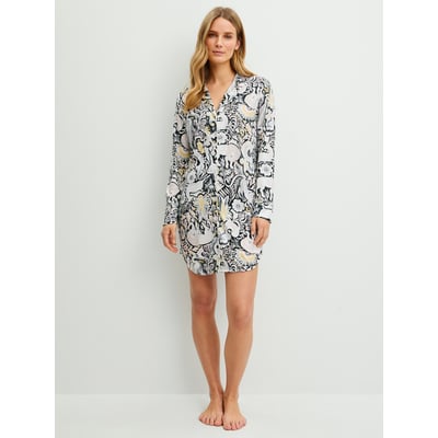 Chemise de nuit à manches longues en modal TENCEL™ et soie manches longues Modal MOONLIGHT DREAMS CALIDA