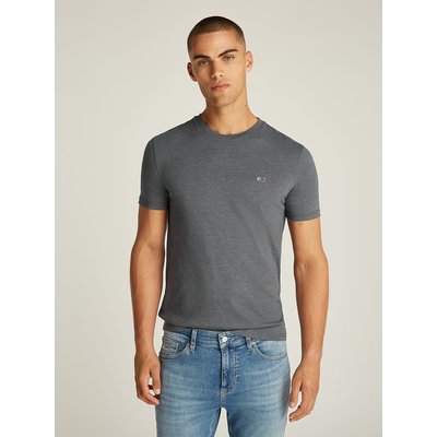 Slim T-shirt met ronde hals in jaspé TOMMY JEANS