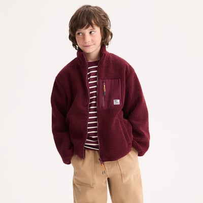 Gilet in sherpa a collo alto con zip LA REDOUTE COLLECTIONS
