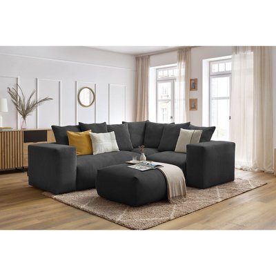 Canapé modulable 5 places en velours côtelé, VOLTAIRE BOBOCHIC