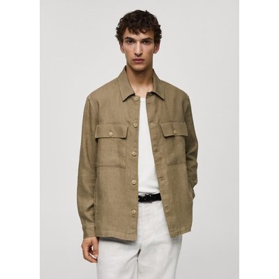 Surchemise 100 % lin poches MANGO MAN