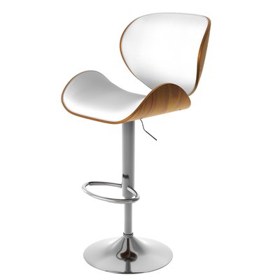 Chaise de bar réglable 63/84 cm en cuir synthétique (à l'unité) - BAUDOIN RENDEZ-VOUS DÉCO