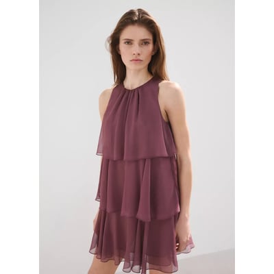 Robe courte à volants MANGO