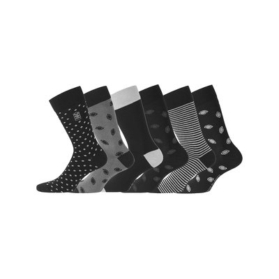 Lot de 6 Paires de Chaussettes de ville en coton SERGE BLANCO
