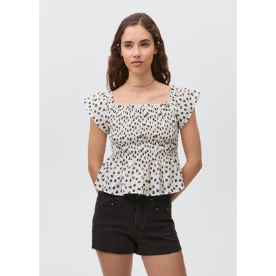 Blouse imprimée à volants MANGO TEEN