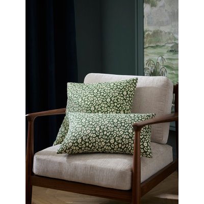 Housse de coussin en coton et lin - imprimé Fauve CYRILLUS