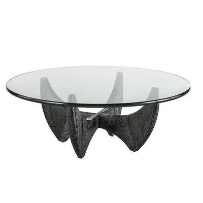 Table basse ronde en chêne massif D.100cm - HARPER SIGNATURE