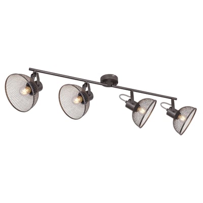 Plafonnier rampe 4 lampes design vintage MONIGA GLOBO LIGHTING