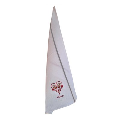 Torchon nid d'abeilles Cigogne Harz Alsace WINKLER
