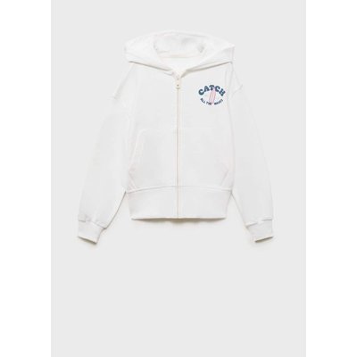 Sweat à capuche avec message imprimé MANGO KIDS