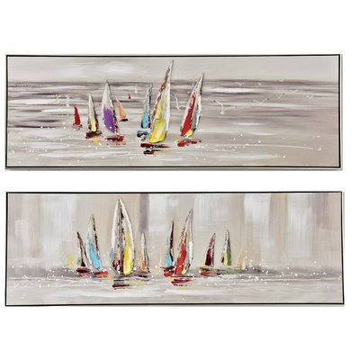 Set De 2 Tableaux Cadre Argent Regate NOVATREND