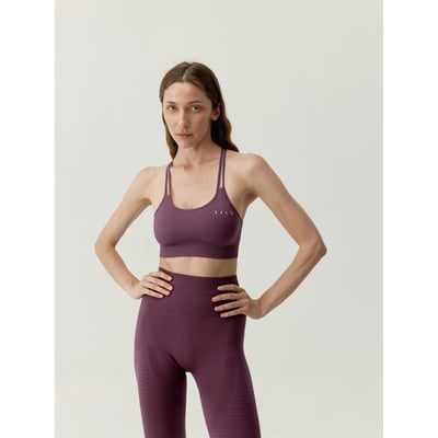 Brassière de sport femme Hatha maintien moyen bretelles coussinets amovibles BORN