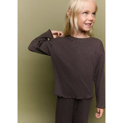 T-shirt en maille détails festonnés MANGO BABY
