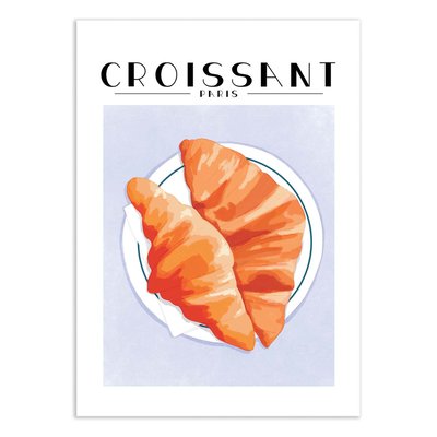 Affiche d’art 30 x 40 cm - Croissant - Paris ByKammille WALL EDITIONS