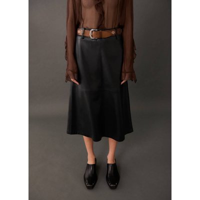 Jupe midi simili cuir La Redoute