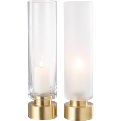 Photophore vase en verre, Lot de 2 RECOLLECTION
